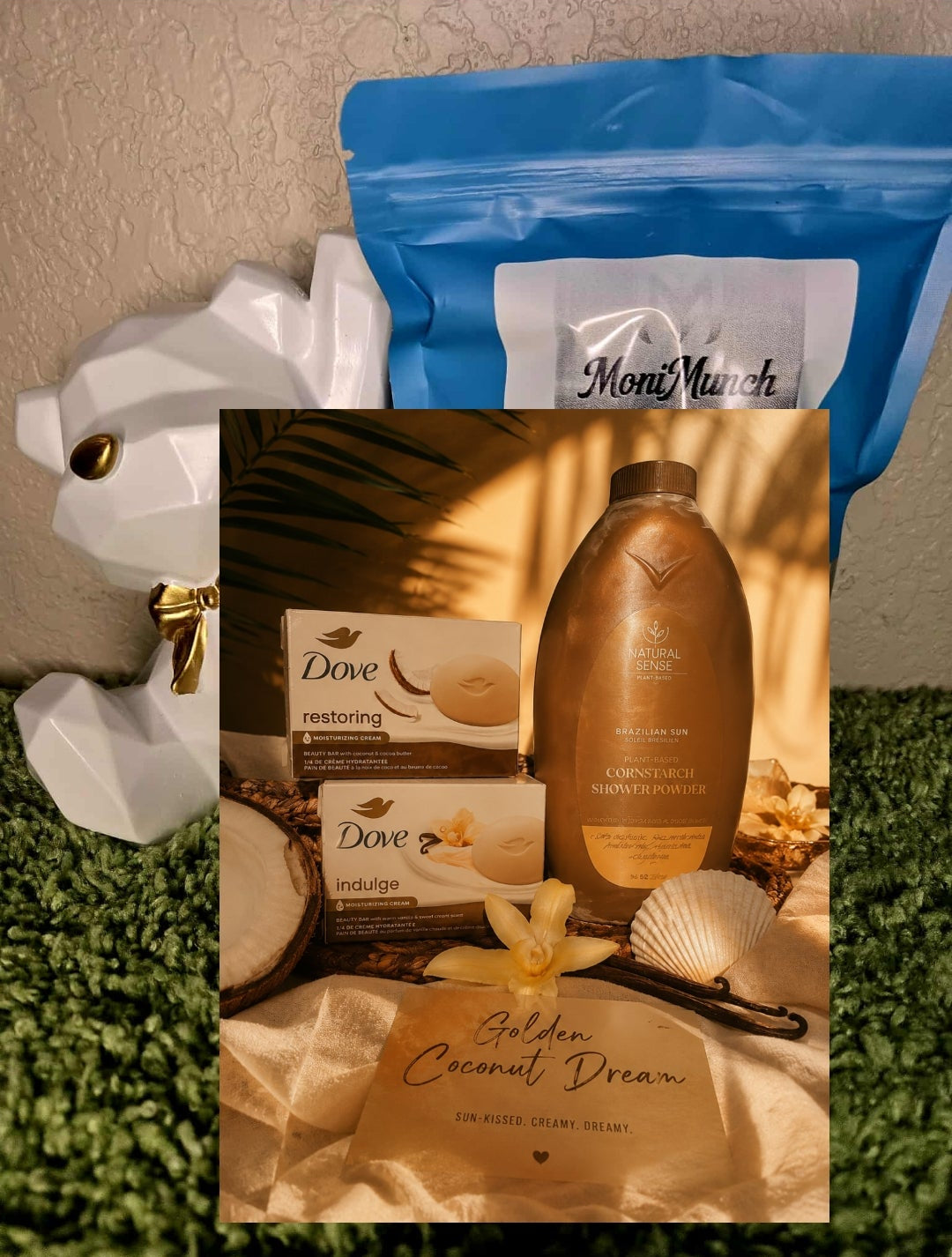 Scented Golden Coconut Cream Everything Bag(Medium)