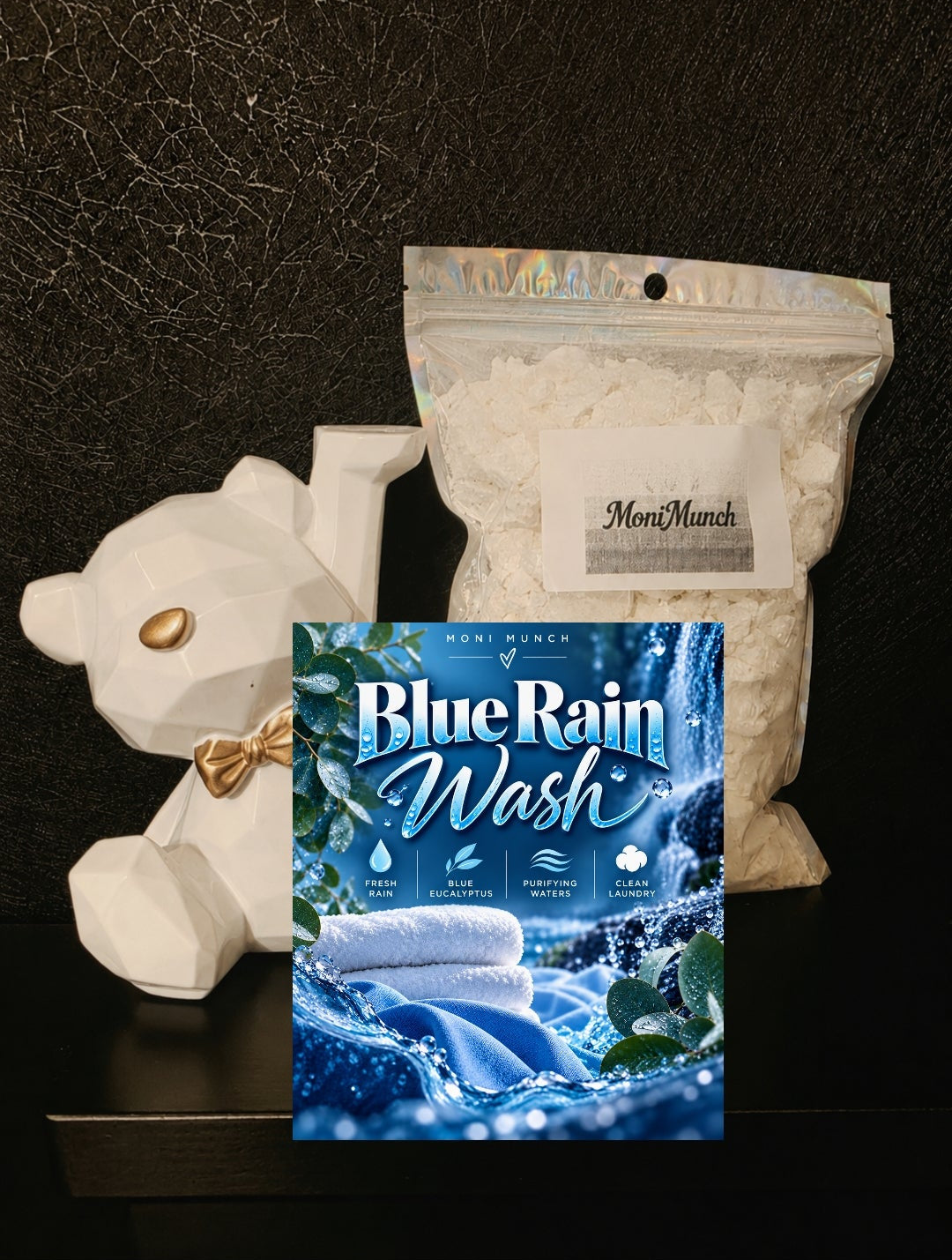 Crumble Bag Blue Rain Wash(Scented/Large)