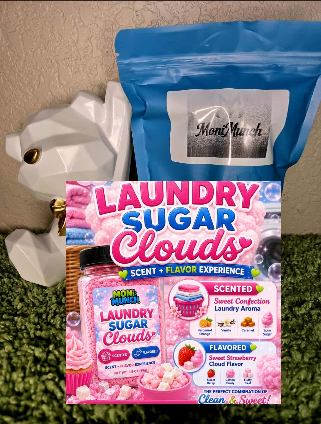 Scented& Flavored Laundry Sugar Clouds Everything Bag(Medium)